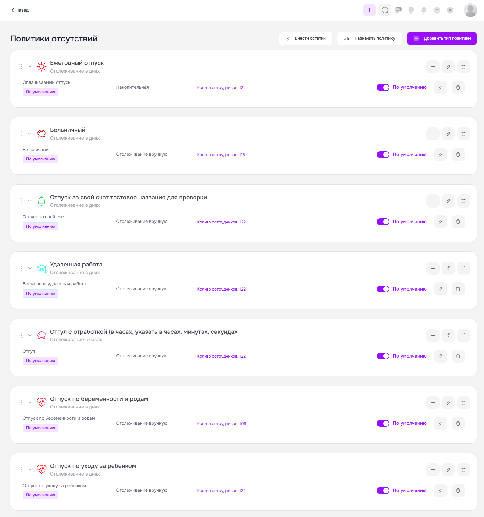Политики отсутствий